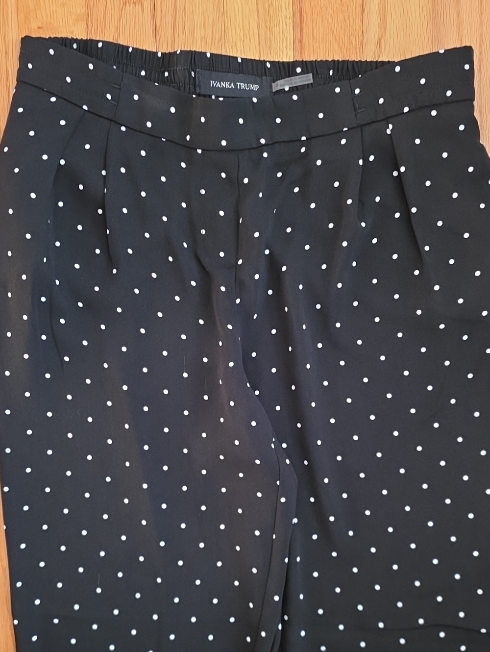 Ivanka Trump Black with White Polka Dot Pants